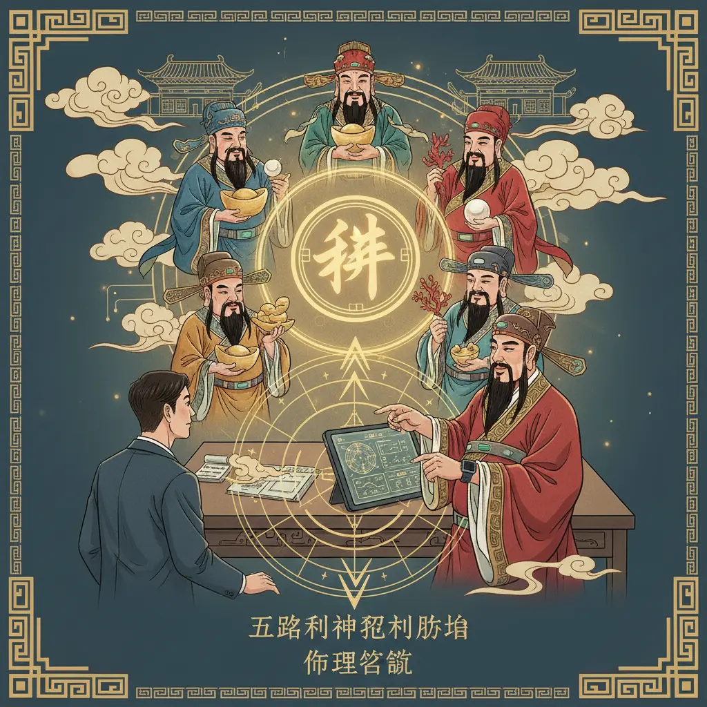 命理諮詢 - 五路財神招財佈局